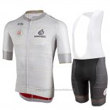 2019 Maillot Cyclisme Castelli Uae Tour Blanc Manches Courtes et Cuissard