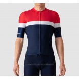 2019 Maillot Cyclisme La Passione Rouge Blanc Bleu Manches Courtes et Cuissard