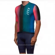 2019 Maillot Cyclisme Maap Cortina Rouge Vert Bleu Manches Courtes et Cuissard