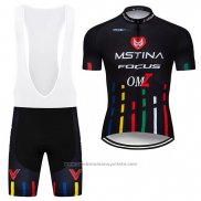 2019 Maillot Cyclisme MsTina Focus Noir Manches Courtes et Cuissard