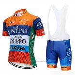 2019 Maillot Cyclisme Vini Fantini Orange Manches Courtes et Cuissard