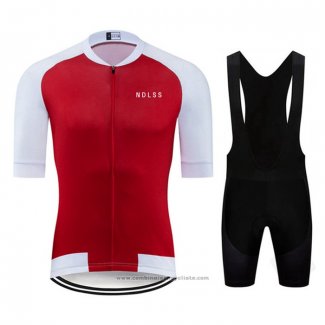 2020 Maillot Cyclisme NDLSS Blanc Rouge Manches Courtes et Cuissard