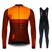 2020 Maillot Cyclisme NDLSS Marron Jaune Manches Longues et Cuissard