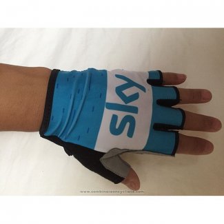 2020 Sky Gants Ete Cyclisme Blanc Bleu