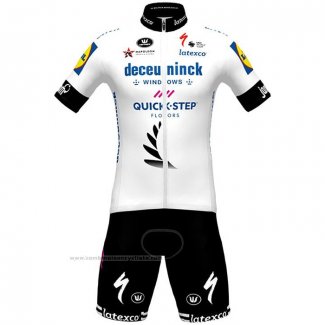 2021 Maillot Cyclisme Deceuninck Quick Step Champion Nouvelle Zelande Manches Courtes et Cuissard