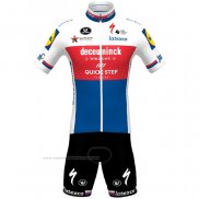 2021 Maillot Cyclisme Deceuninck Quick Step Champion Republique Tcheque Manches Courtes et Cuissard