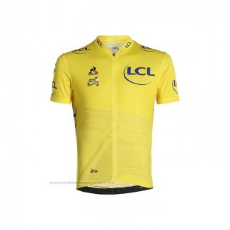 2021 Maillot Cyclisme Tour de France Jaune Manches Courtes et Cuissard