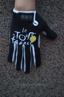 Tour De France Gants Doigts Longs Ciclismo Noir