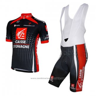 2010 Maillot Cyclisme Caisse D Epargne Noir et Blanc Manches Courtes et Cuissard