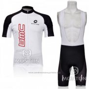 2011 Maillot Cyclisme BMC Blanc Manches Courtes et Cuissard