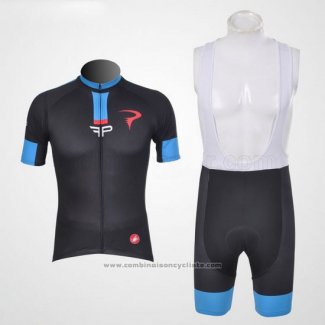 2011 Maillot Cyclisme Pinarello Azur et Noir Manches Courtes et Cuissard