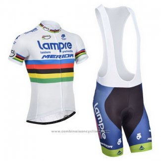 2013 Maillot Cyclisme UCI Monde Champion Lider Lampre Merida Manches Courtes et Cuissard