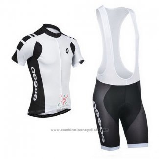 2014 Maillot Cyclisme Assos Blanc et Noir Manches Courtes et Cuissard