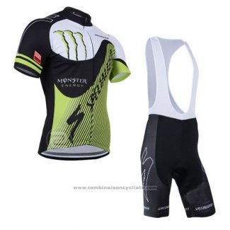 2014 Maillot Cyclisme Specialized Noir et Vert Manches Courtes et Cuissard