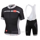 2016 Maillot Cyclisme Ciclismo Castelli Blanc et Noir Manches Courtes et Cuissard