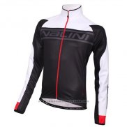 2016 Maillot Cyclisme Nalini Blanc et Noir Manches Longues et Cuissard