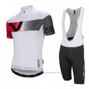 2016 Maillot Cyclisme Nalini Blanc et Rouge Manches Courtes et Cuissard