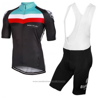 2017 Maillot Cyclisme Bianchi Milano Chorei Noir Manches Courtes et Cuissard