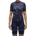 2017 Maillot Cyclisme Femme Maap X Ella Noir Manches Courtes et Cuissard