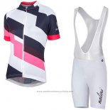 2017 Maillot Cyclisme Femme Nalini Stripe Rose et Noir Manches Courtes et Cuissard