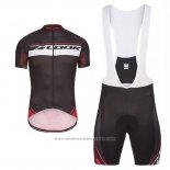 2017 Maillot Cyclisme Look Pro Equipo Noir et Rouge Manches Courtes et Cuissard