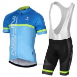 2017 Maillot Cyclisme Nalini Brivio Bleu Manches Courtes et Cuissard