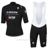 2017 Maillot Cyclisme Trek Segafredo Noir Manches Courtes et Cuissard