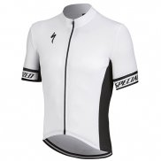 2018 Maillot Cyclisme Specialized Blanc Noir Manches Courtes et Cuissard