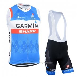 2019 Gilet Coupe-vent Garmin Sharp Bleu Blanc