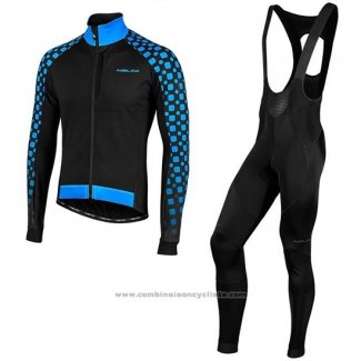 2019 Maillot Cyclisme Nalini CRIT 3l 2.0 Noir Bleu Manches Longues et Cuissard