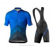 2020 Maillot Cyclisme Mavic Bleu Noir Manches Courtes et Cuissard