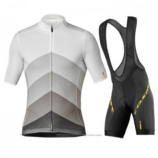 2020 Maillot Cyclisme Mavic Gris Noir Manches Courtes et Cuissard