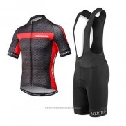 2020 Maillot Cyclisme Merida Rouge Noir Manches Courtes et Cuissard