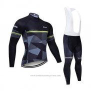 2020 Maillot Cyclisme Northwave Noir Gris Manches Longues et Cuissard