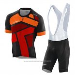 2020 Maillot Cyclisme Orbea Noir Orange Rouge Manches Courtes et Cuissard