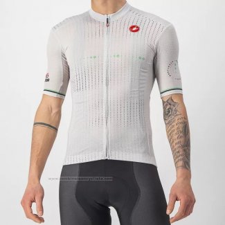 2022 Maillot Cyclisme Giro D'italie Blanc Vert Manches Courtes et Cuissard