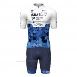 2022 Maillot Cyclisme Israel Cycling Academy Bleu Blanc Manches Courtes et Cuissard