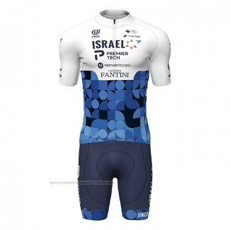 2022 Maillot Cyclisme Israel Cycling Academy Bleu Blanc Manches Courtes et Cuissard