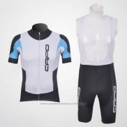 2011 Maillot Cyclisme Capo Noir et Blanc Manches Courtes et Cuissard