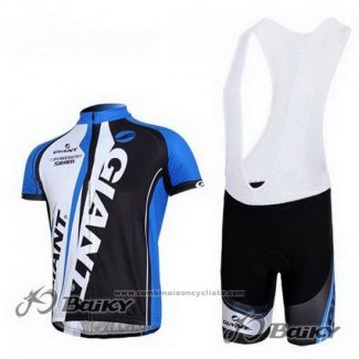 2011 Maillot Cyclisme Giant Noir et Bleu Manches Courtes et Cuissard