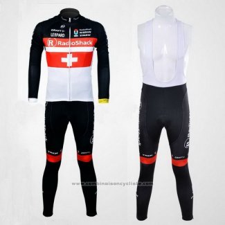 2011 Maillot Cyclisme Radioshack Champion Suisse Manches Longues et Cuissard