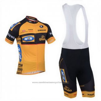 2013 Maillot Cyclisme MTN Orange Manches Courtes et Cuissard