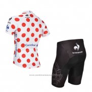 2014 Maillot Cyclisme Tour de France Blanc et Rouge-3 Manches Courtes et Cuissard