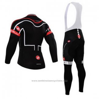 2015 Maillot Cyclisme Castelli Noir Manches Longues et Cuissard