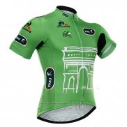 2015 Maillot Cyclisme Tour de France Vert Manches Courtes et Cuissard