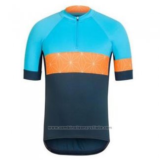 2016 Maillot Cyclisme Rapha Bleu et Orange Manches Courtes et Cuissard