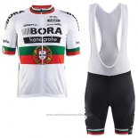 2017 Maillot Cyclisme Bora Champion Portogallo Manches Courtes et Cuissard