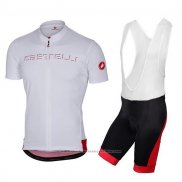 2017 Maillot Cyclisme Castelli Blanc Manches Courtes et Cuissard