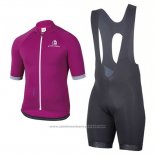 2017 Maillot Cyclisme Etxeondo Entzun Violet Manches Courtes et Cuissard