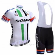 2017 Maillot Cyclisme Giant Blanc Manches Courtes et Cuissard